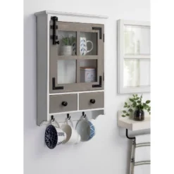 Hutchins Decorative Farmhouse Wood Wall Cabinet White/Gray - Kate & Laurel All Things Decor 11 Hutchins Decorative Farmhouse Wood Wall Cabinet White/Gray - Kate & Laurel All Things Decor -Home Decor Store GUEST e692ae99 37d5 4e68 8d63 43c5b5d1a3f6