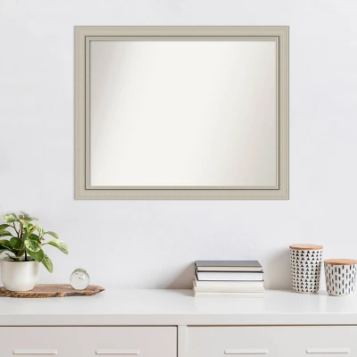 32" X 26" Non-Beveled Romano Silver Narrow Wood Wall Mirror - Amanti Art 8 32" X 26" Non-Beveled Romano Silver Narrow Wood Wall Mirror - Amanti Art - Image 6