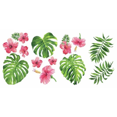 Tropical Hibiscus Flower Peel And Stick Wall Decal - RoomMates 5 Tropical Hibiscus Flower Peel And Stick Wall Decal - RoomMates - Image 3