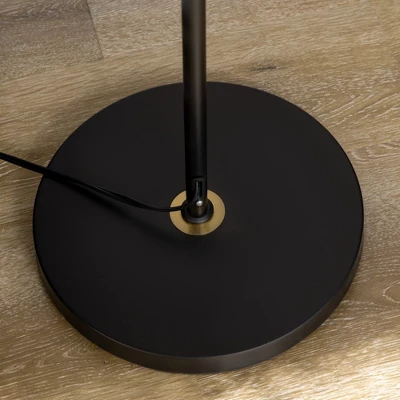 HOMCOM Adjustable Floor Lamps For Living Room, Standing Lamp For Bedroom With Balance Arm, Adjustable Head And Height, Black And Gold Lamp 7 HOMCOM Adjustable Floor Lamps For Living Room, Standing Lamp For Bedroom With Balance Arm, Adjustable Head And Height, Black And Gold Lamp - Image 5