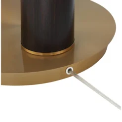 Possini Euro Design Mid Century Modern Arc Floor Lamp 72 1/2" Tall Espresso Warm Gold Metal White Linen Drum Shade For Living Room -Home Decor Store GUEST e96210de 0540 48da bfb6 e1a2d897f296