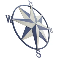 Metal Compass Distressed Wall Decor With Cream Accent Blue - Olivia & May 12 Metal Compass Distressed Wall Decor With Cream Accent Blue - Olivia & May -Home Decor Store GUEST e9b421f4 f7ad 40fa bd47 382771636679