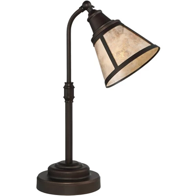 Regency Hill Rustic Farmhouse Desk Lamp 18 1/2" High With USB Dimmer Satin Bronze Metal Blond Mica Shade For Bedroom Living Room House Bedside Home 9 Regency Hill Rustic Farmhouse Desk Lamp 18 1/2" High With USB Dimmer Satin Bronze Metal Blond Mica Shade For Bedroom Living Room House Bedside Home - Image 7