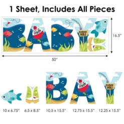 Big Dot Of Happiness Let's Go Fishing - Peel And Stick Fish Themed Baby Shower Standard Banner Wall Decals - Baby 12 Big Dot Of Happiness Let's Go Fishing - Peel And Stick Fish Themed Baby Shower Standard Banner Wall Decals - Baby -Home Decor Store GUEST effb4dc6 a3c2 43c0 a134 7863a714d87f