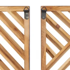Set Of 3 Wood Geometric Slatted Wood Design Wall Decors Brown - Olivia & May -Home Decor Store GUEST f07f0929 9d64 46bc 9fef bc18f6bd9940