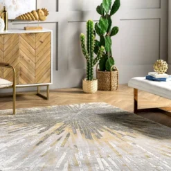 6'7"x9' Amaya Abstract Area Rug Gold - NuLOOM -Home Decor Store GUEST f1cb28da e443 4f95 ac2d ae78e9f25e81