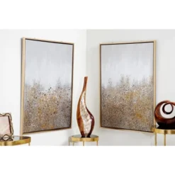 Set Of 2 Canvas Geode Glitter Flakes Framed Wall Arts With Gold Frame - CosmoLiving By Cosmopolitan -Home Decor Store GUEST f2256110 5c1f 498a be52 489e73683309