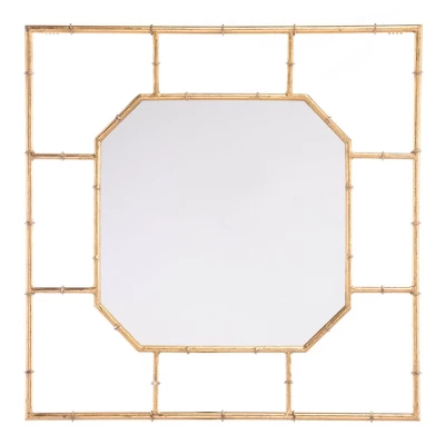 26" Modern Square Mirror Gold - ZM Home 4 26" Modern Square Mirror Gold - ZM Home - Image 2