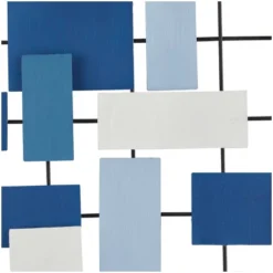 Metal Geometric Overlapping Stripes Wall Decor Blue - CosmoLiving By Cosmopolitan -Home Decor Store GUEST f2abcc82 cb83 4bbd 92b2 06eea082075c