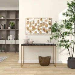 Modern Ornamental Wall Decor Gold - Olivia & May 23 Modern Ornamental Wall Decor Gold - Olivia & May -Home Decor Store GUEST f2b11f91 93d7 4023 b870 69ce6d031630