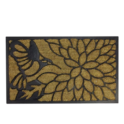 Northlight Natural Coir Hummingbird With Flower Outdoor Doormat 18" X 30" 3 Northlight Natural Coir Hummingbird With Flower Outdoor Doormat 18" X 30"