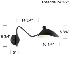 360 Lighting Colborne Modern Swing Arm Wall Lamp Black Metal Plug-in Light Fixture Up Down Shade For Bedroom Bedside Living Room Reading Home House 15 360 Lighting Colborne Modern Swing Arm Wall Lamp Black Metal Plug-in Light Fixture Up Down Shade For Bedroom Bedside Living Room Reading Home House -Home Decor Store GUEST f5d6ab32 3238 43a9 89e7 913bd68abf3f