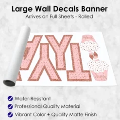 Big Dot Of Happiness Pink Rose Gold Birthday - Peel And Stick Happy Birthday Party Large Banner Wall Decals - Happy Birthday 11 Big Dot Of Happiness Pink Rose Gold Birthday - Peel And Stick Happy Birthday Party Large Banner Wall Decals - Happy Birthday -Home Decor Store GUEST f8188b24 e48a 471a b020 691d2638b9ac