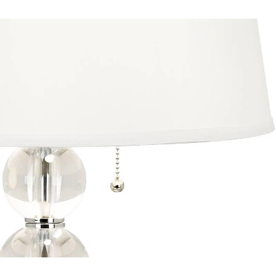 Vienna Full Spectrum Modern Table Lamp 26 1/2" High With USB Dimmer Stacked Crystal Spheres White Drum Shade For Bedroom Living Room Desk Bedside 6 Vienna Full Spectrum Modern Table Lamp 26 1/2" High With USB Dimmer Stacked Crystal Spheres White Drum Shade For Bedroom Living Room Desk Bedside - Image 4