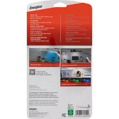 Energizer 3pk LED Puck Light Wireless Color Changing Cabinet Lights With Remote White 5 Energizer 3pk LED Puck Light Wireless Color Changing Cabinet Lights With Remote White - Image 3