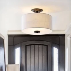 15" Metal Marc Semi Flush Mount (Includes Energy Efficient Light Bulb) Black - JONATHAN Y 10 15" Metal Marc Semi Flush Mount (Includes Energy Efficient Light Bulb) Black - JONATHAN Y -Home Decor Store GUEST f9615153 8550 4c7a 94bc c3ee9478e273