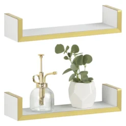 MDesign Floating Wall Mounted U-Shelf Hanging Decor -Home Decor Store GUEST f9c12398 f10b 4dad a9cf 201ecba20bef