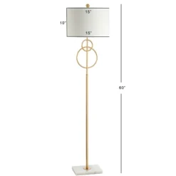 60" Marble Haines Modern Circle Floor Lamp (Includes LED Light Bulb) Gold - JONATHAN Y -Home Decor Store GUEST fd3fbb52 869e 4bdb 8e46 a32abb360d5f