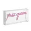 11.8" Yass Queen Contemporary Glam Acrylic Box Pendant (Includes LED Light Bulb) Neon Pink - JONATHAN Y -Home Decor Store GUEST fd478802 72b0 4219 bff3 45d1092715d5