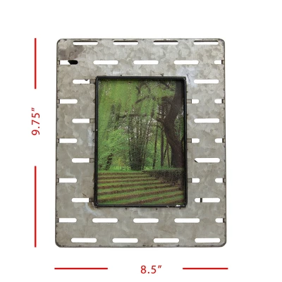 4x6 Inches Galvanized Metal & Glass Photo Frame - Foreside Home & Garden 7 4x6 Inches Galvanized Metal & Glass Photo Frame - Foreside Home & Garden - Image 5